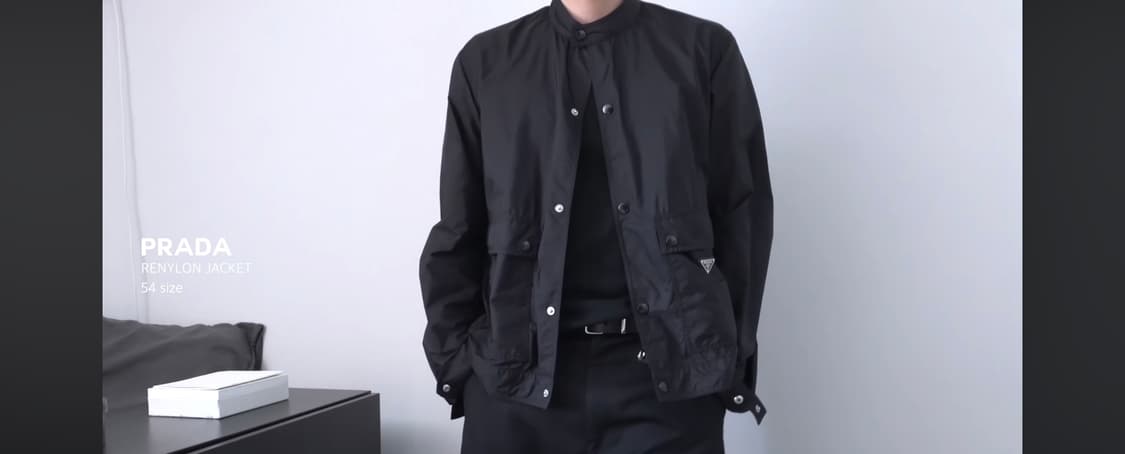 프라다 리나일론 하이넥 자켓 상품이미지1