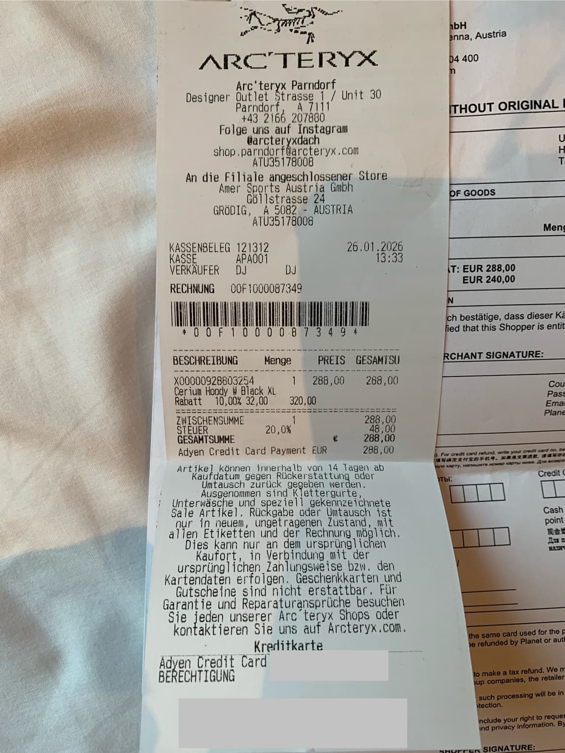 아크테릭스 세륨 후디W 블랙XL 상품이미지6