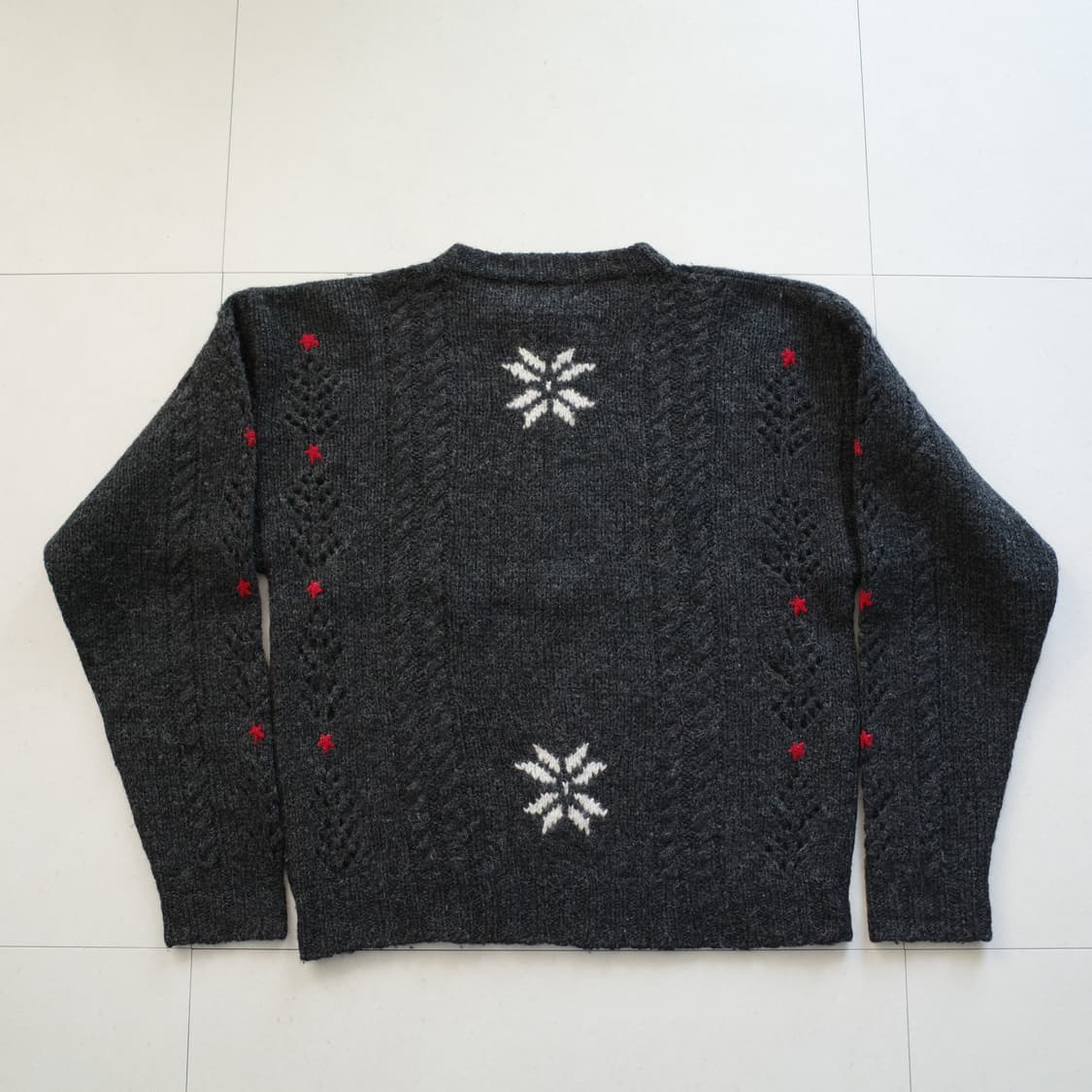 90s 울리치 빈티지 병정 자수 패턴 니트 (Woman) XL 상품이미지6