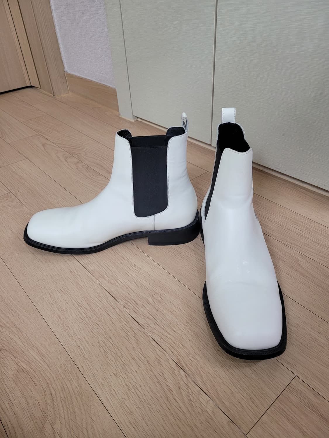 로맨틱무브 Romantic Move 남자 스퀘어토 첼시부츠 280 화이트 상품이미지3