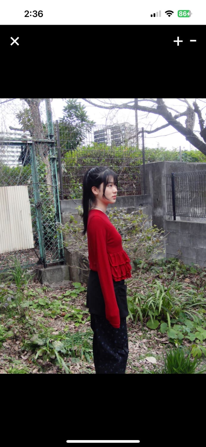 인앤양하모니 프릴 탑 레드 상품이미지5