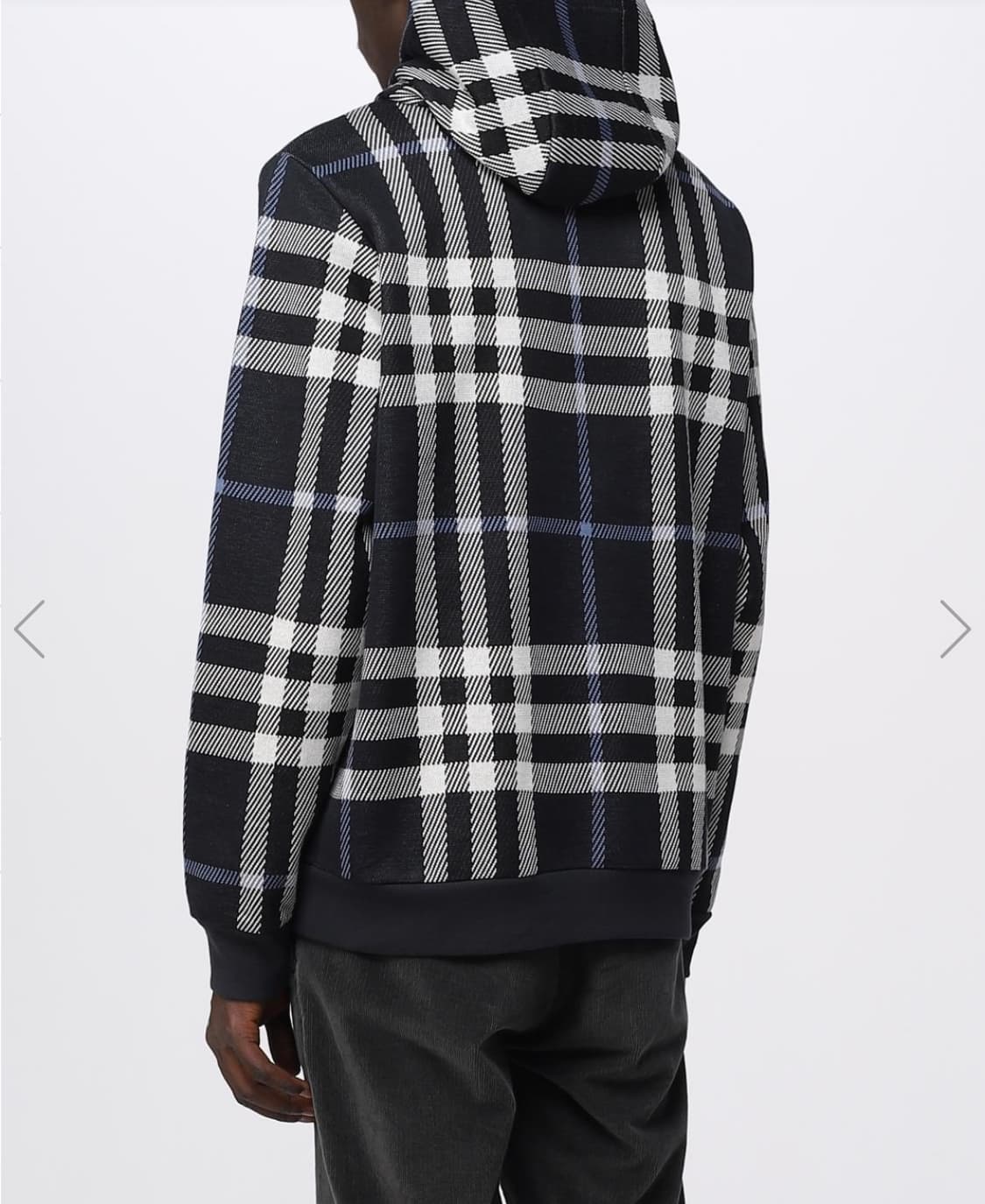 버버리 체크 코튼 자카드 후드 M  상품이미지3