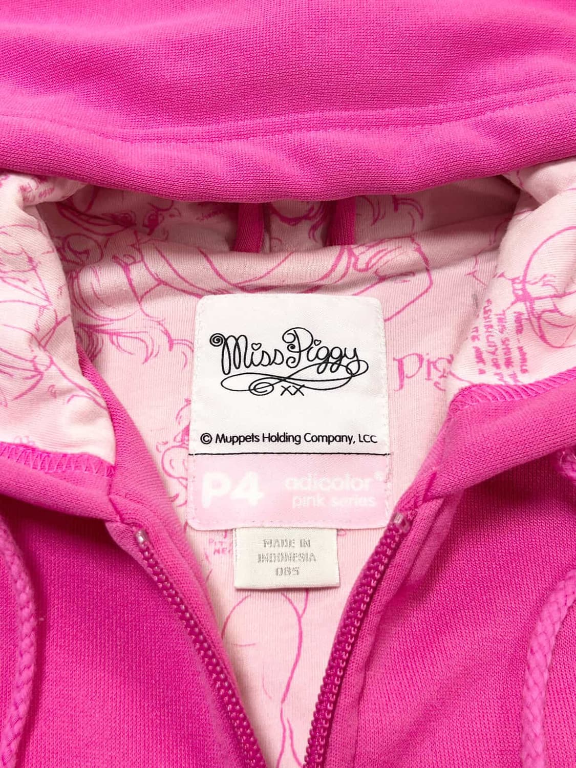 아디다스 아디컬러 미스피기 핑크 후드집업 상품이미지9