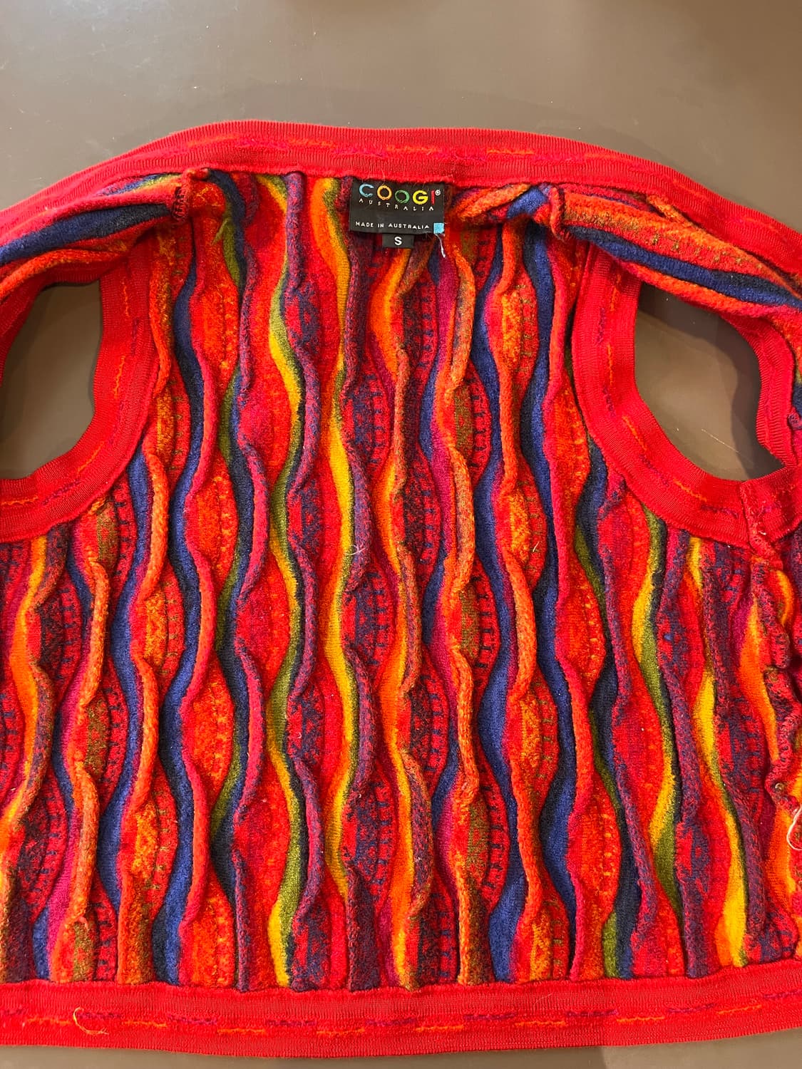 쿠기 오스트레일리아 멀티 컬러 니트 베스트 상품이미지8