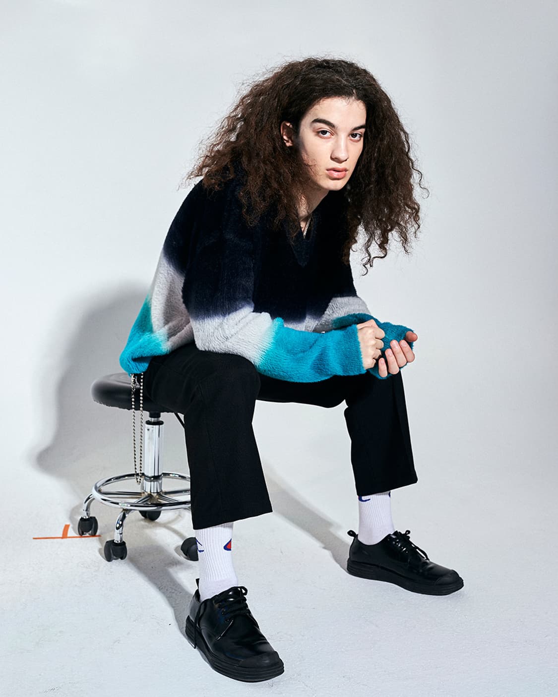 [SEW ClASSIC] 3 clolor block mohair knit 상품이미지2