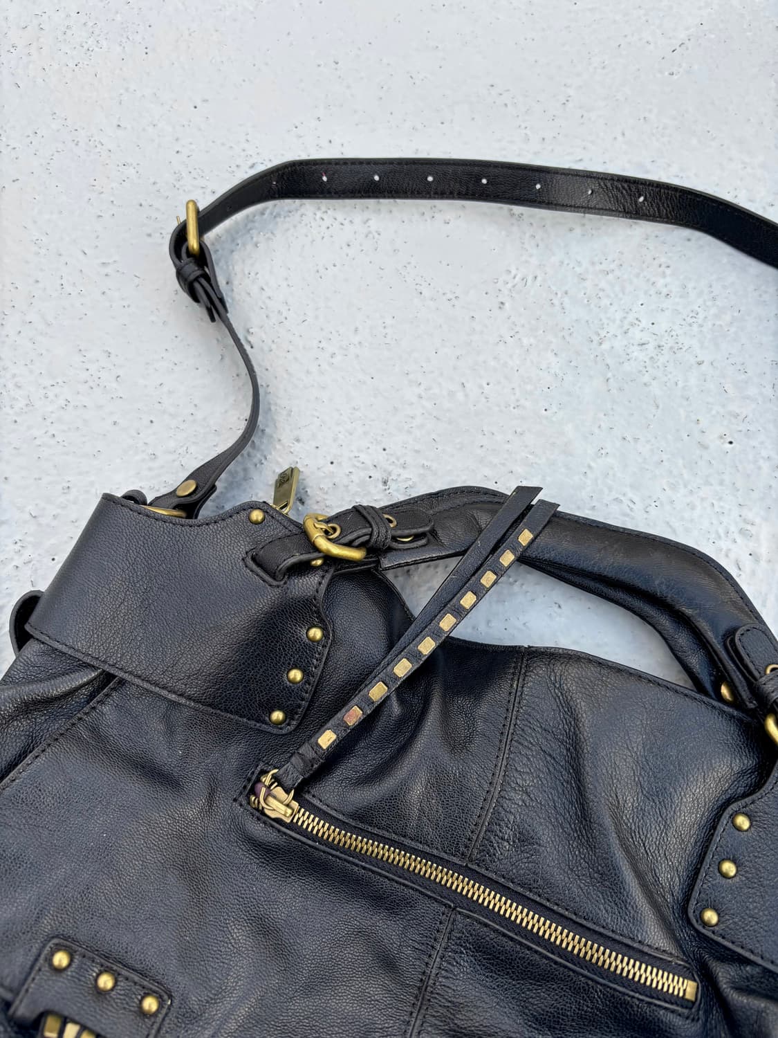 “Vintage”00’s Stud Detail Black Bag 상품이미지6