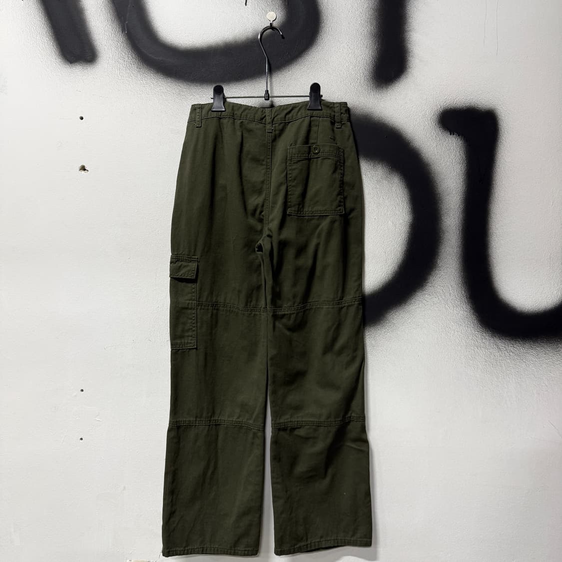 VTG 빈티지 코튼 와이드 카고 팬츠 카키 상품이미지2