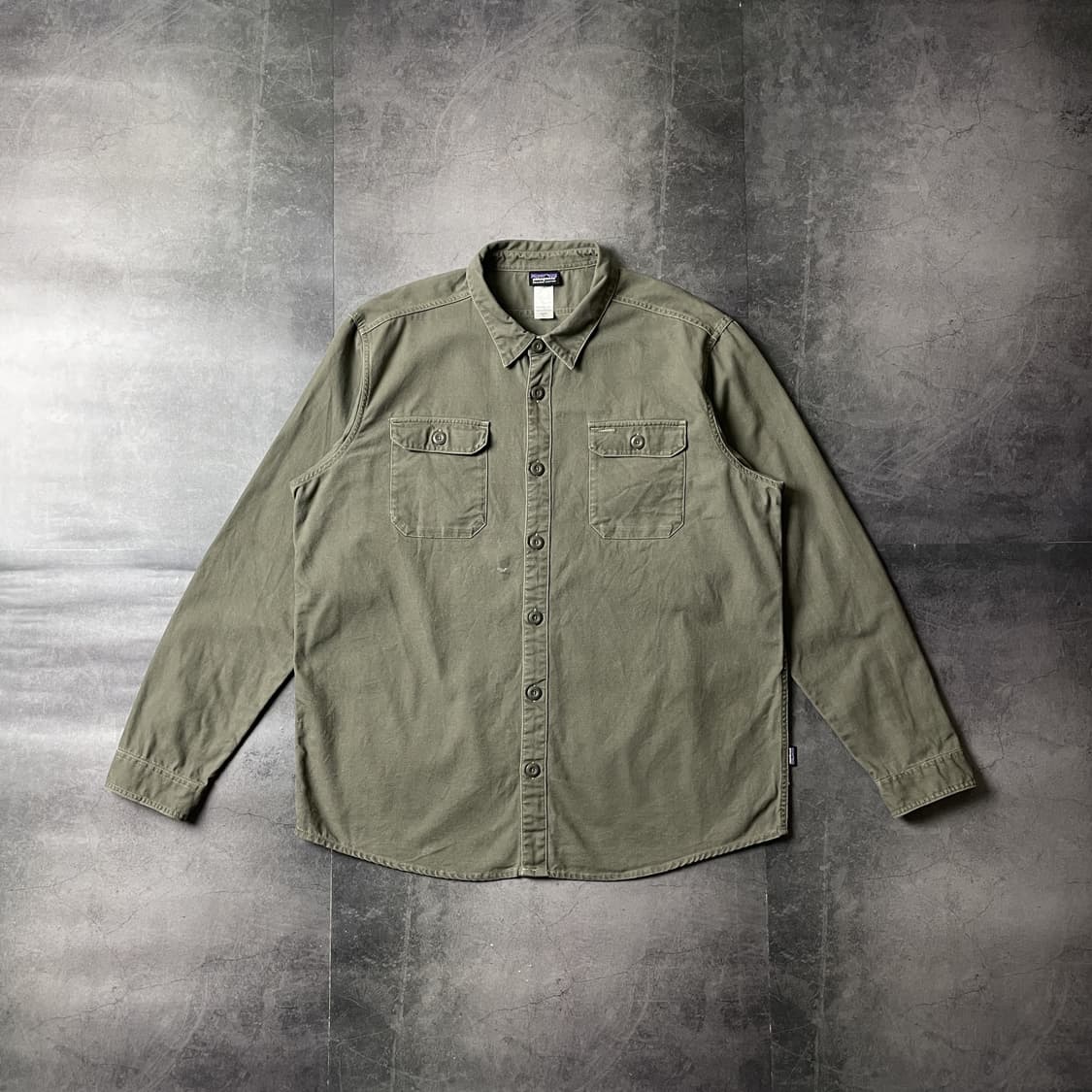 PATAGONIA 파타고니아 빈티지 카키 코튼 셔츠 A00537 상품이미지1