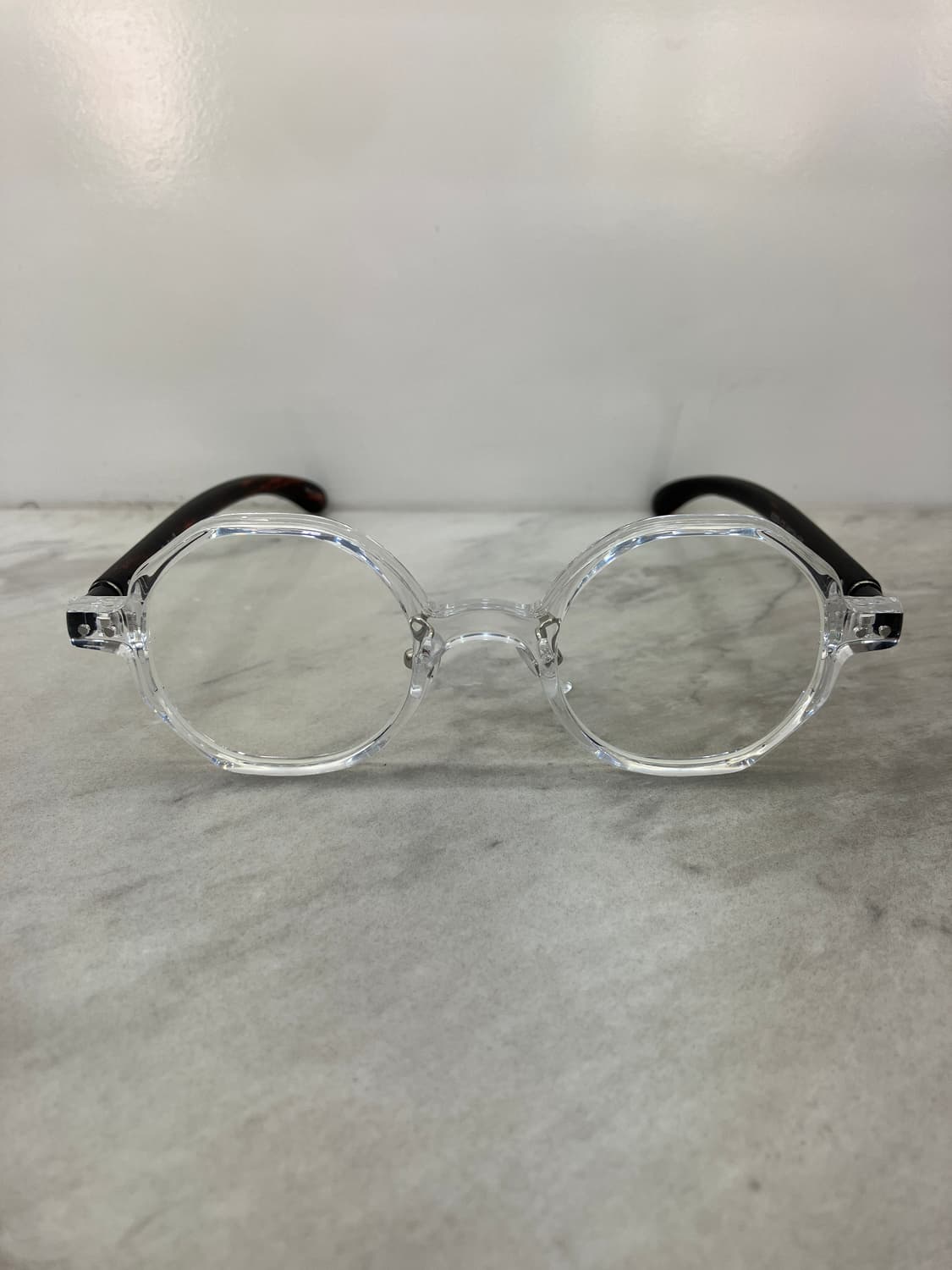 B65 HL 클리어 우드렉 다각 라운드 안경62274 상품이미지6