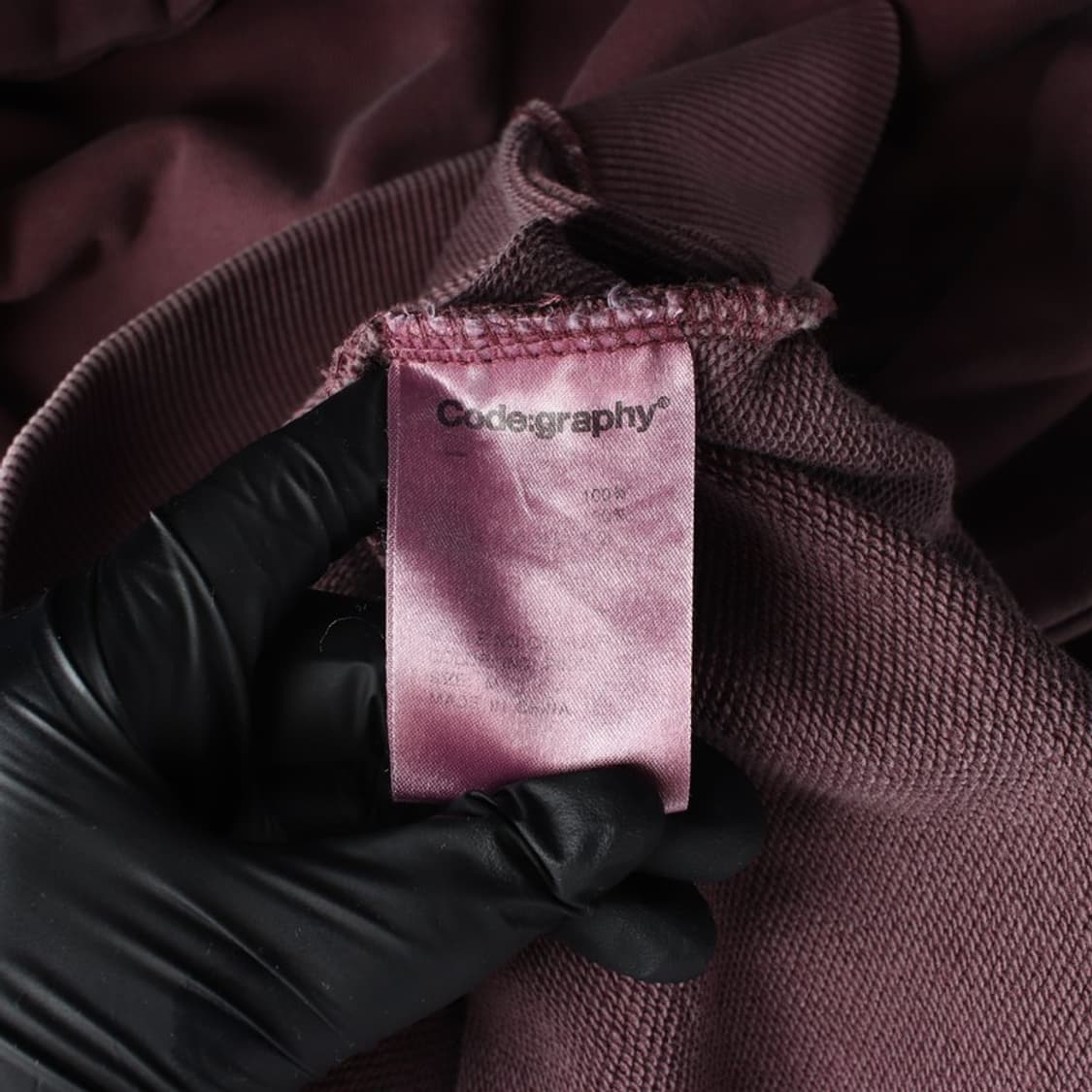 코드그라피 피그먼트 버건디 후드티 M 상품이미지6