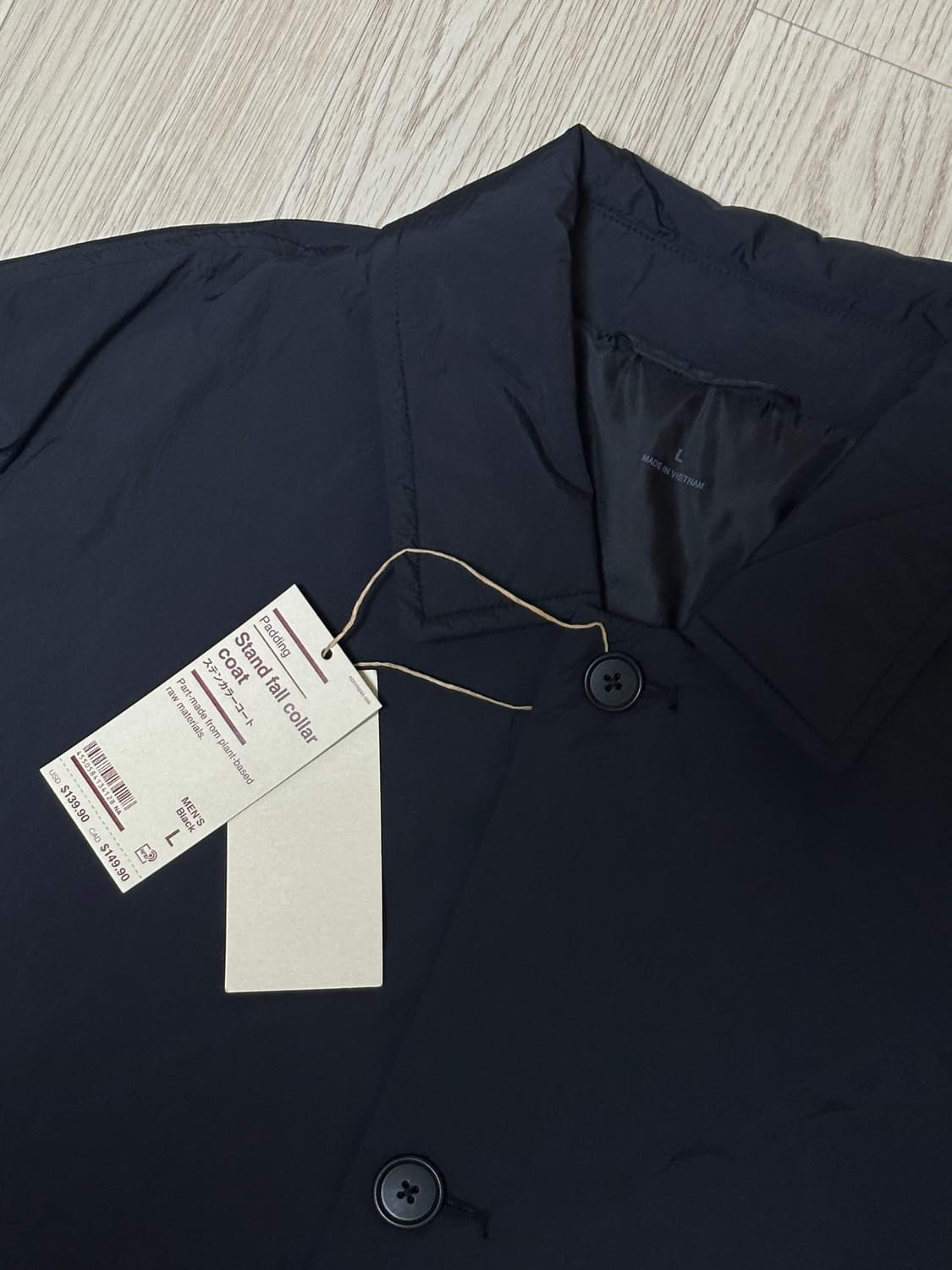 새상품) 무인양품 패딩 코트 다크네이비 L사이즈 상품이미지2