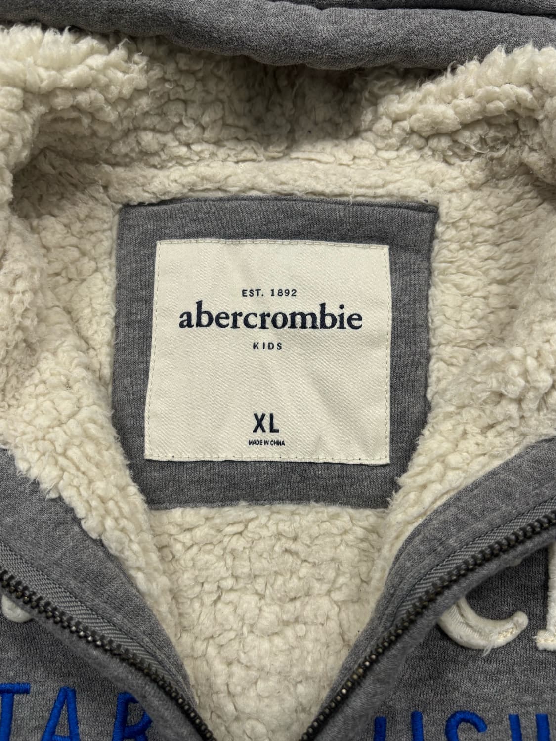 아베크롬비 그레이 양털 후드집업 상품이미지5