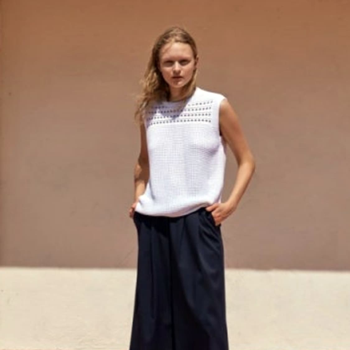 메종마레(maison marais) 옐로우 와플니트 프리사이즈 상품이미지2