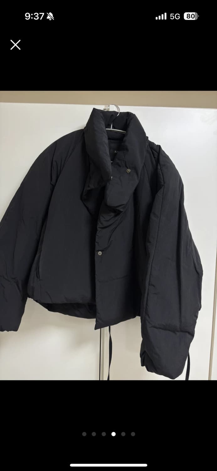 RAIVE 하이넥 구스다운 블랙 패딩 상품이미지3