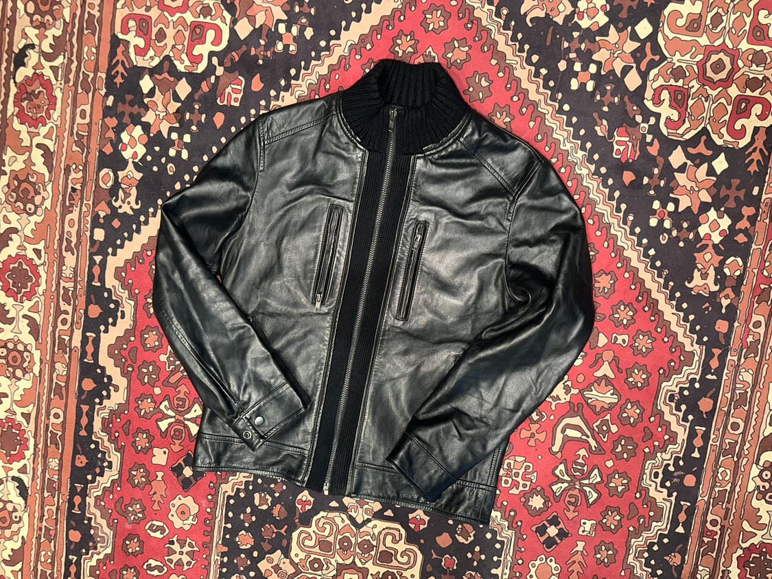 ( M-L ) 가죽자켓 레더자켓 바이커가죽 양가죽 라이더자켓 상품이미지1