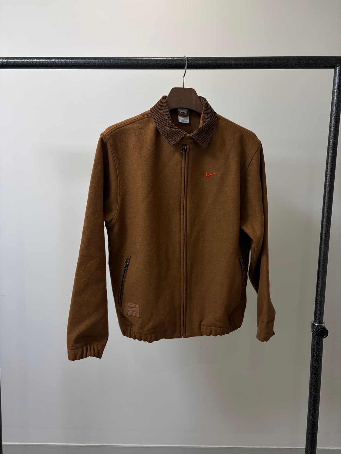 (S) Nike 나이키 오렌지 스우시 울 블루종 자켓 상품이미지1