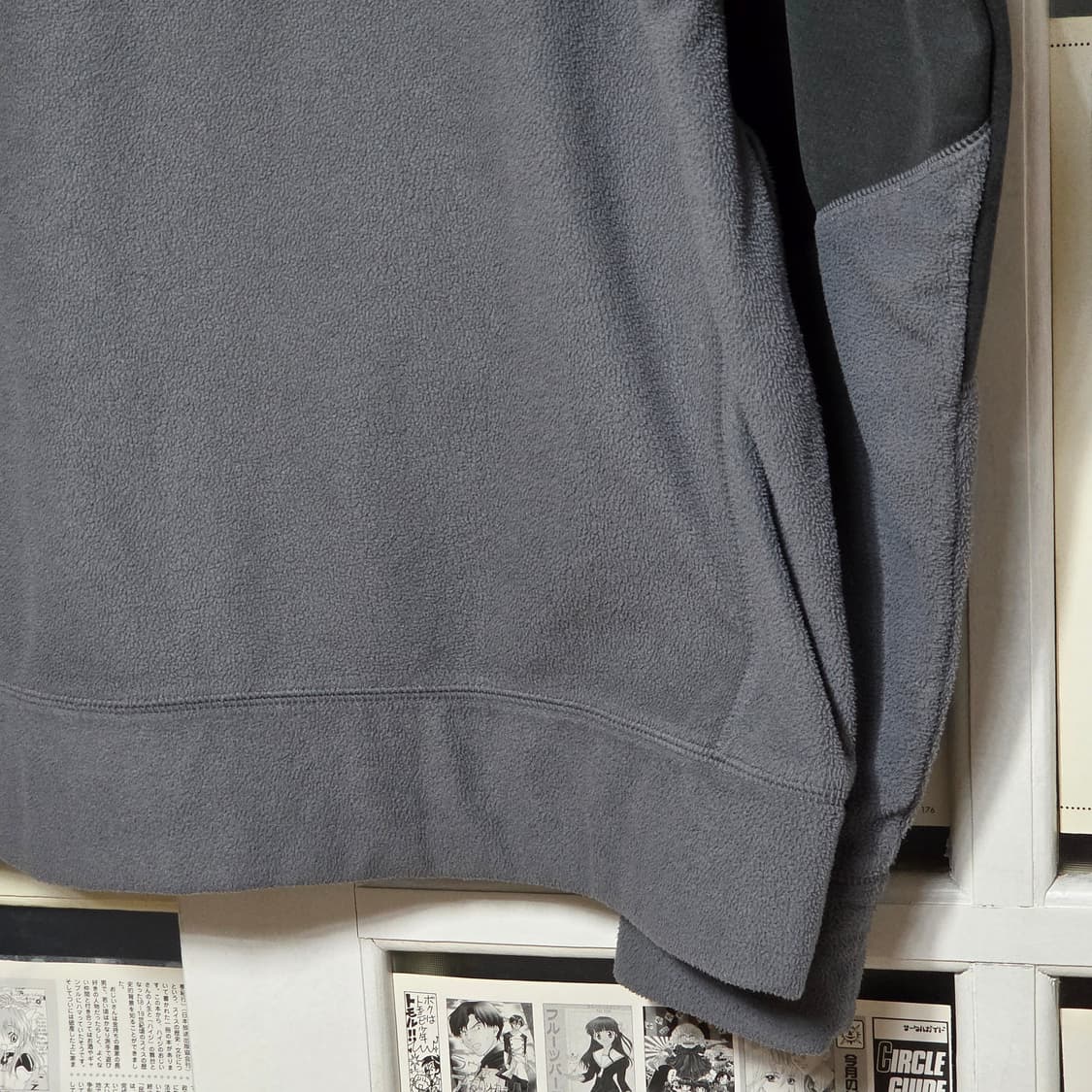 나이키 그레이 후리스 져지 배색 집업 상품이미지8