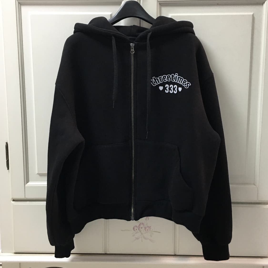 쓰리타임즈 스머프 후드집업 블랙 S 상품이미지2