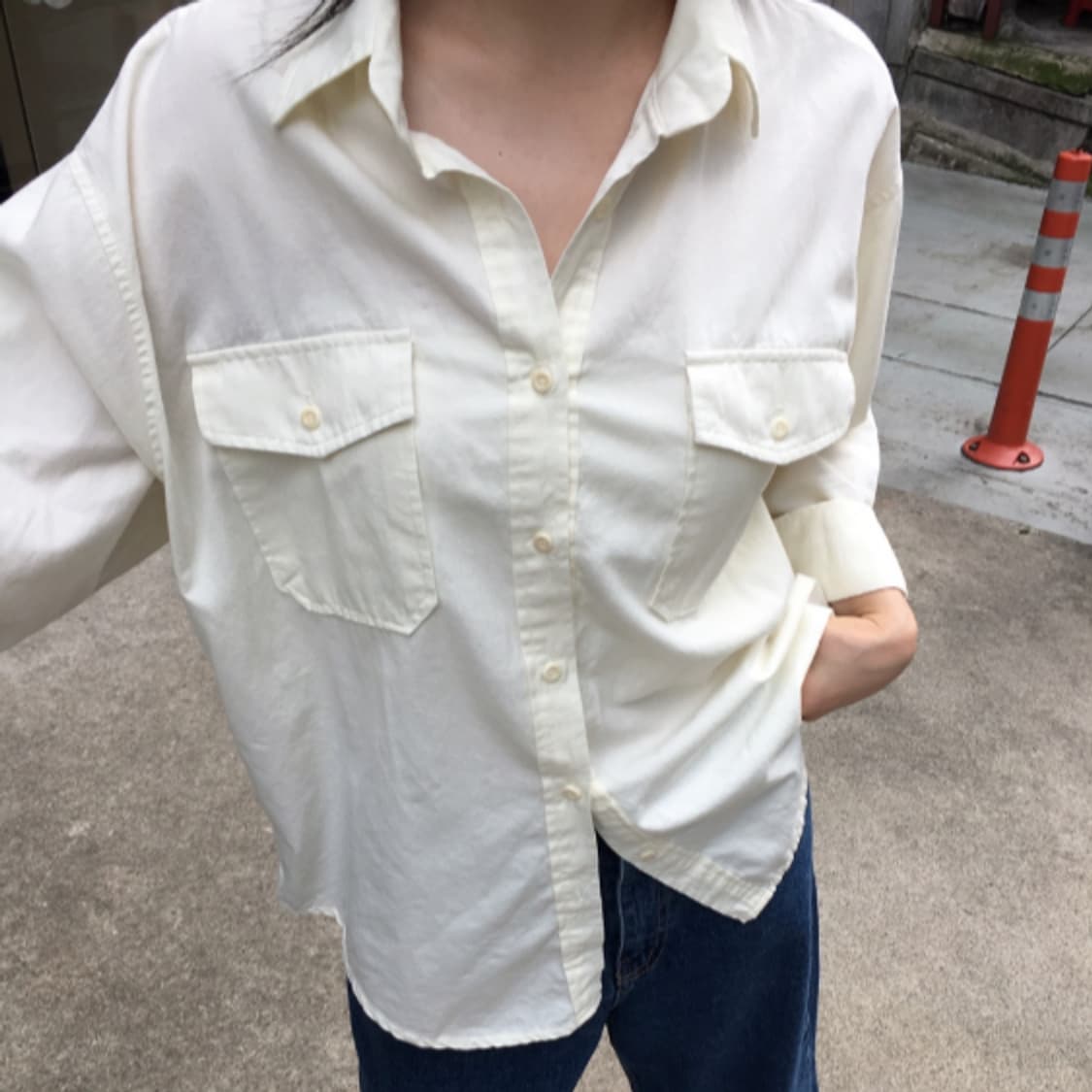 챠드 투포켓 셔츠 (크림) 20000 상품이미지2