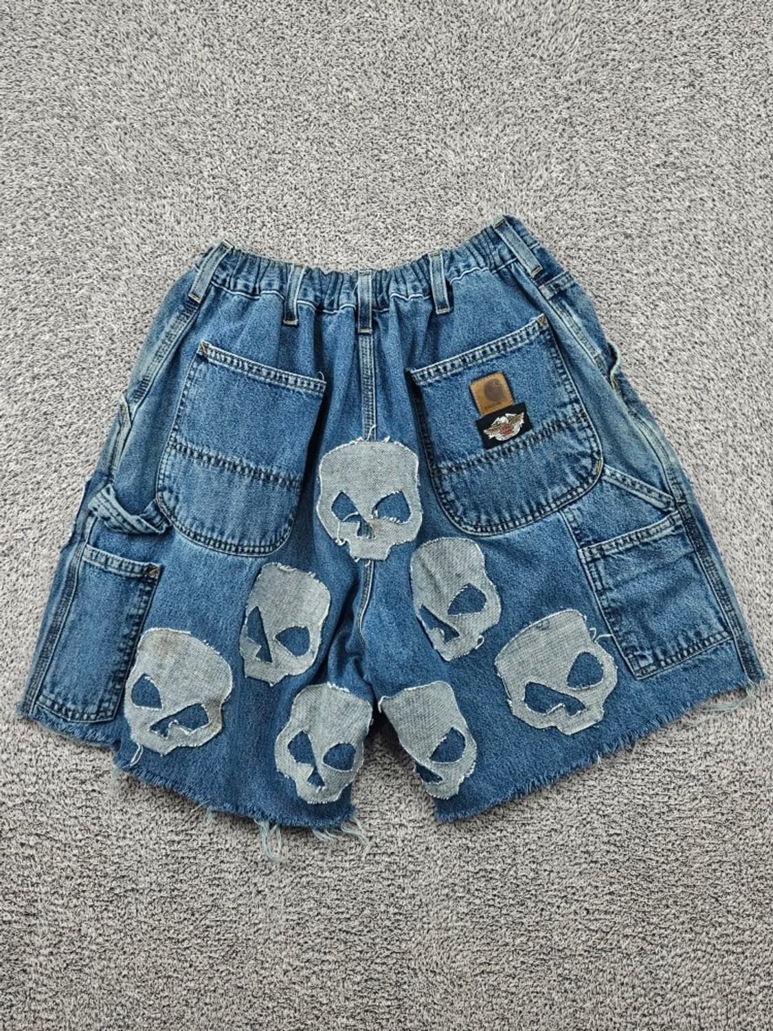 칼하트X할리데이비슨 커스텀 데님 쇼츠 반바지 (42"추정) / 11646 상품이미지4