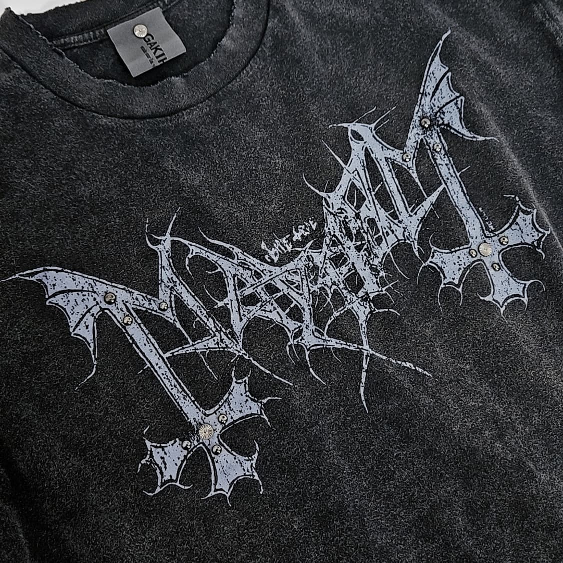 Mayhem 웨스턴 리벳 밴드 투어 티셔츠 (dark gray) 상품이미지3