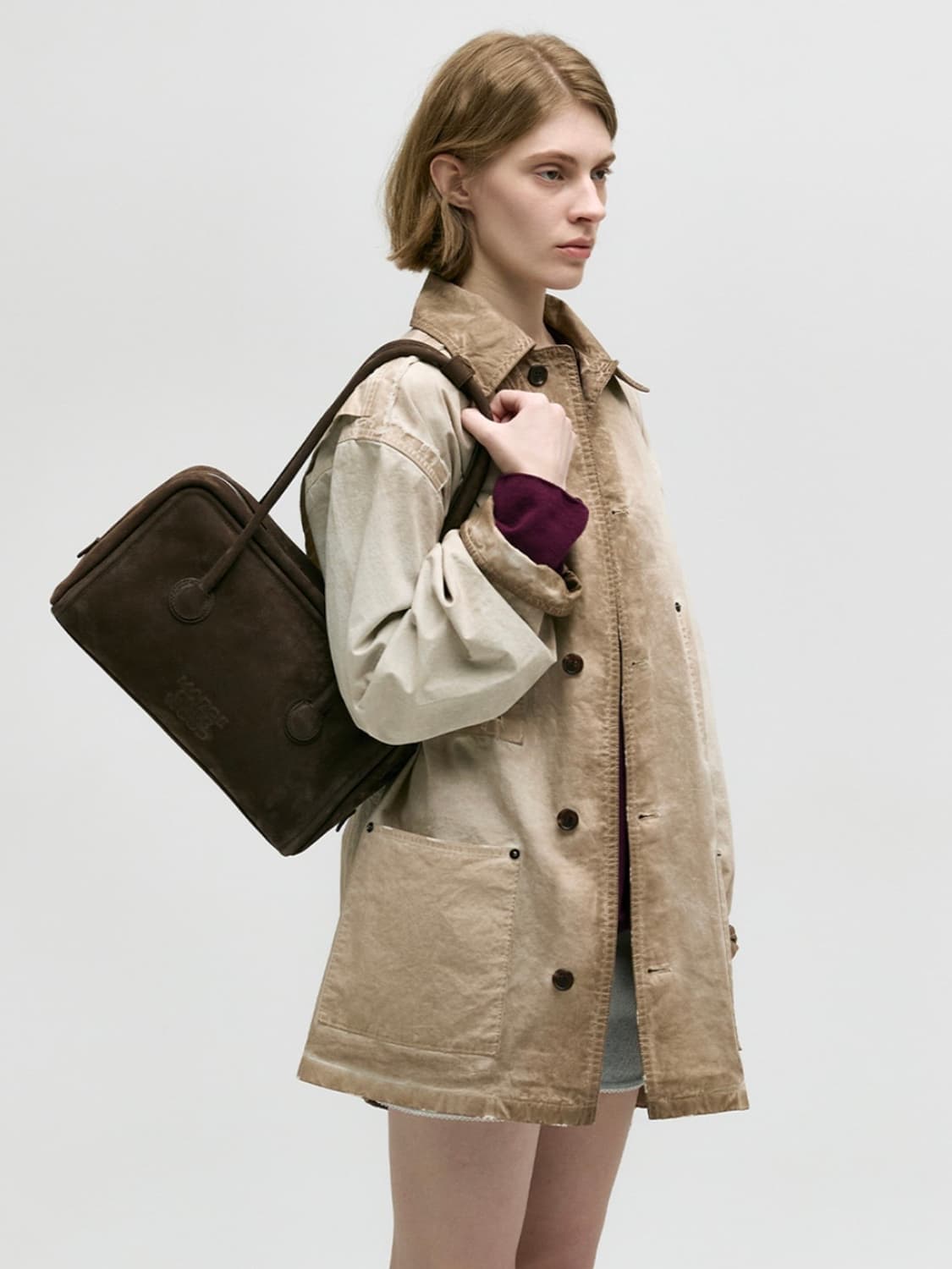 마지셔우드 소프트 보스턴 백 허쉬 누벅 상품이미지3