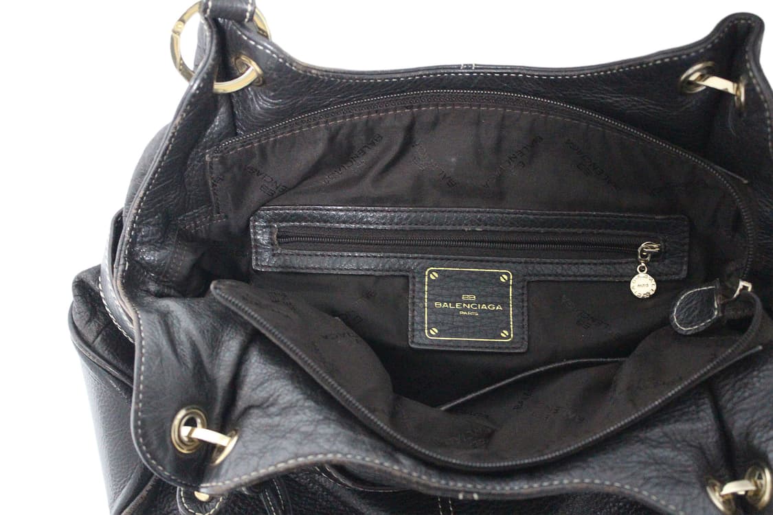 Early2000s BALENCIAGA 발렌시아가 더블 로고 레더 토트백 상품이미지8