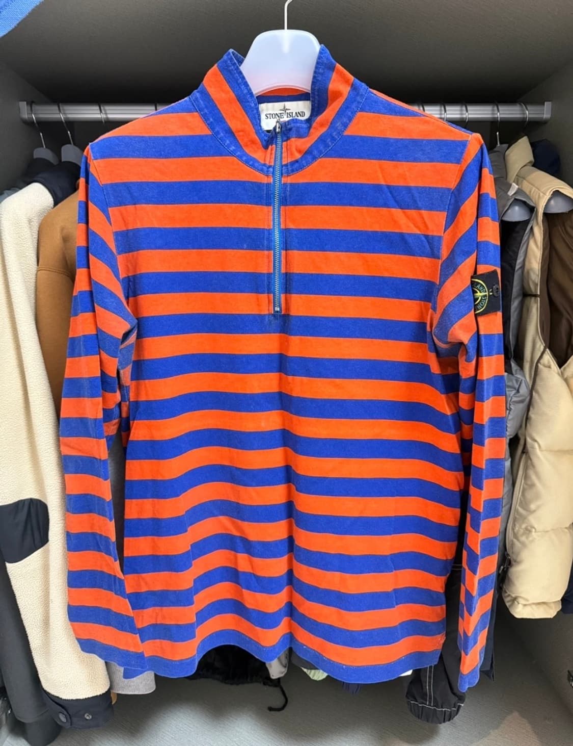 스톤아일랜드 X 슈프림 16ss 하프집업 M 상품이미지1