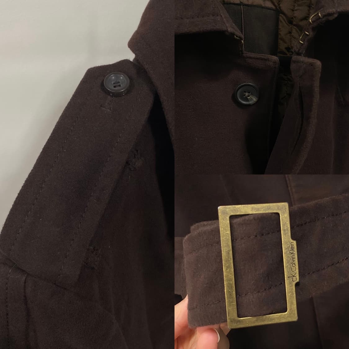 캘빈클라인 누빔내피 견장 로브 코트 상품이미지5