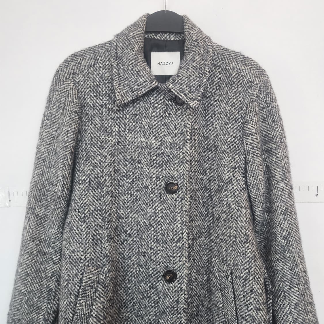 헤지스 헤링본 롱코트 상품이미지2