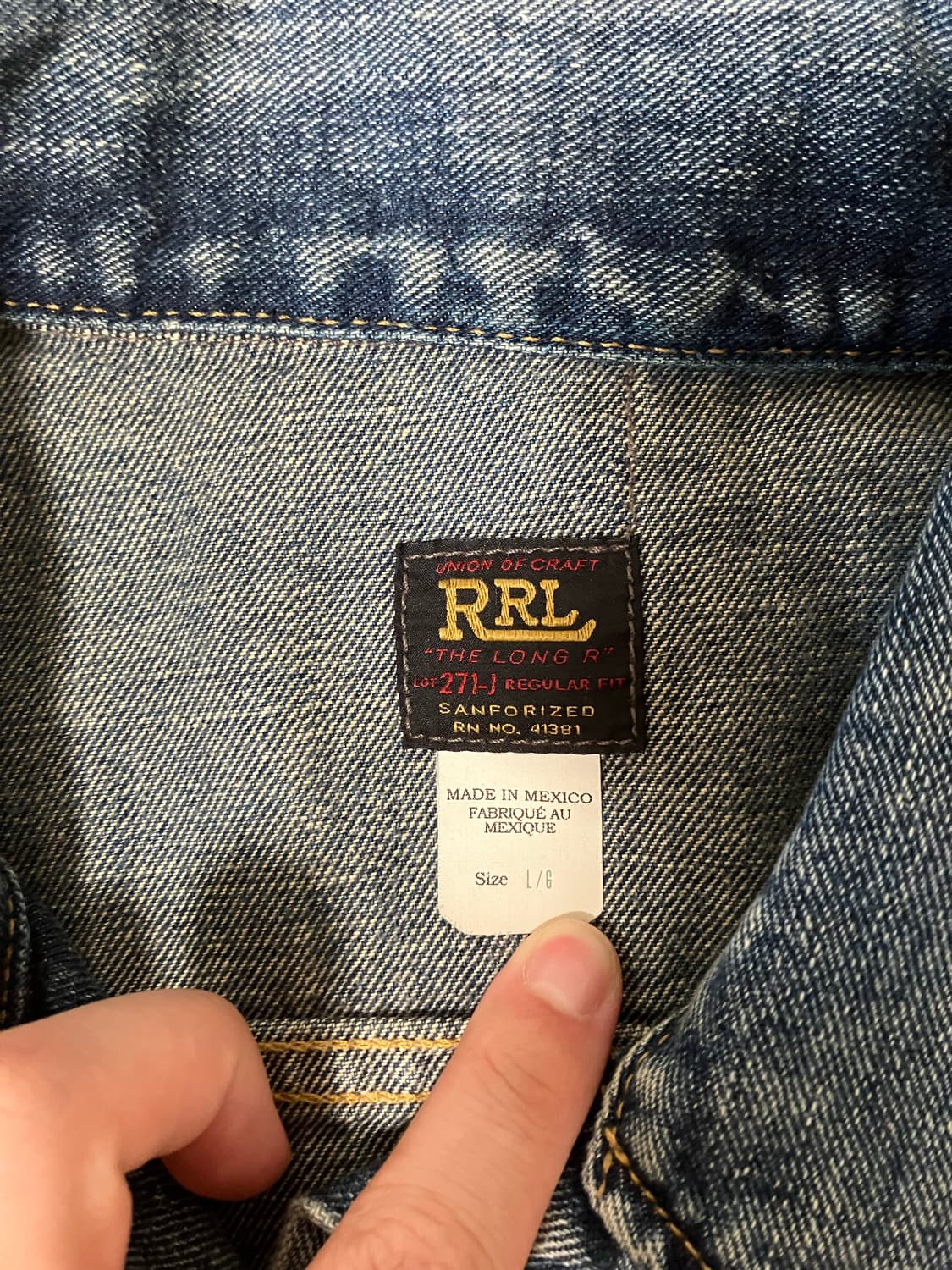  RRL lot271 연청자켓 L 상품이미지2