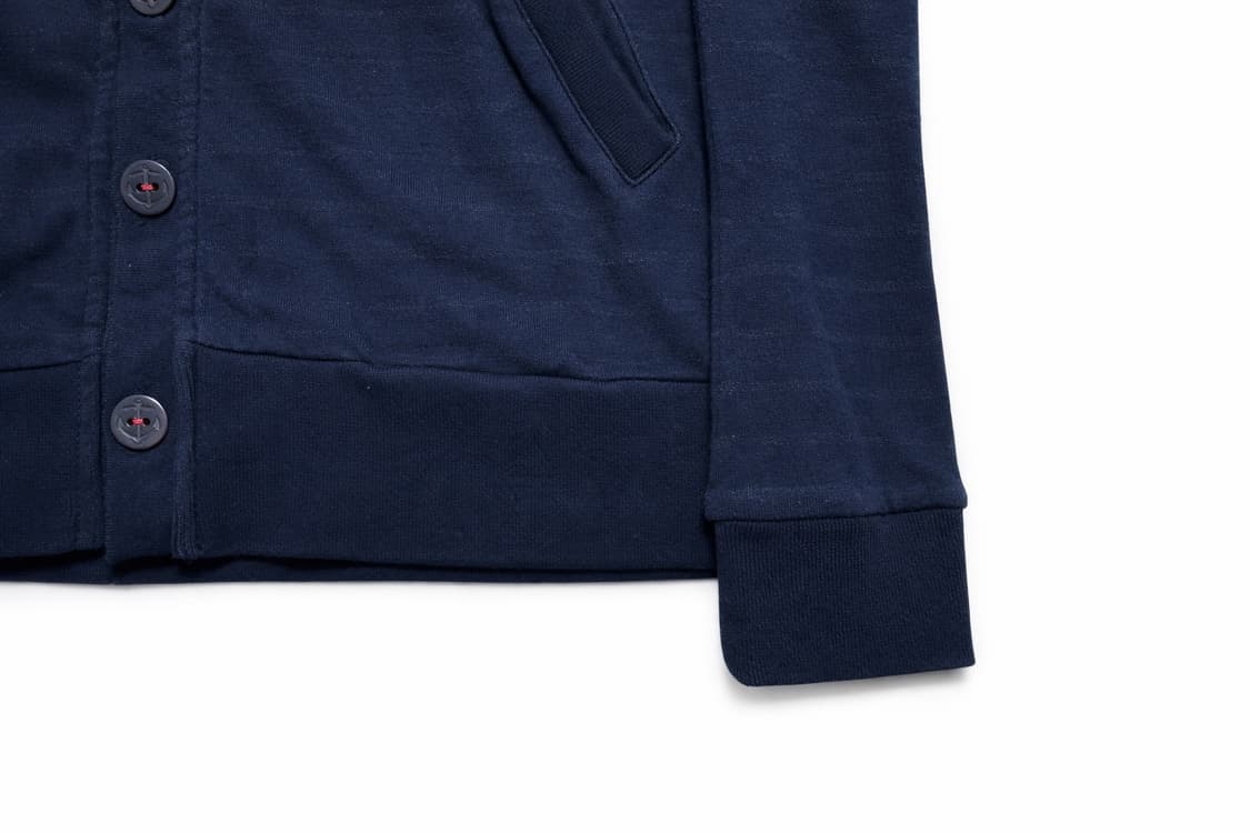 JPN 00s 일본빈티지 Y2K 모리걸 네이비 스트라이프 후드 가디건 M 상품이미지5