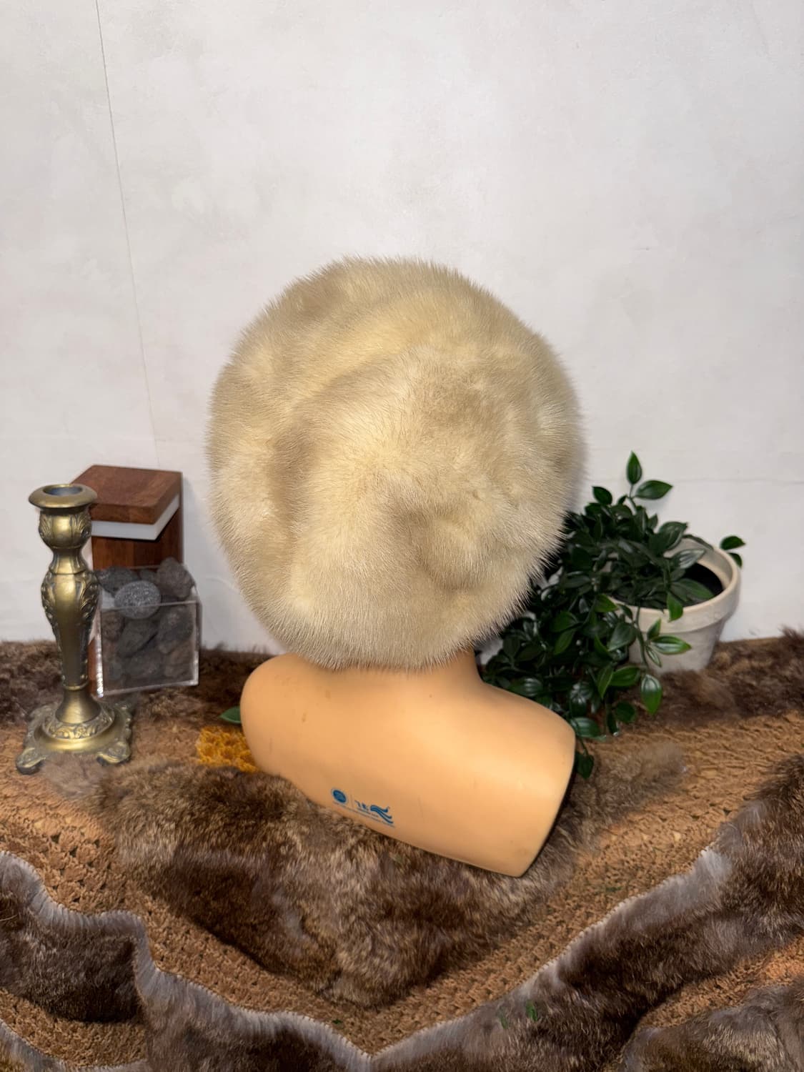 Ivory mink fur cap 상품이미지2