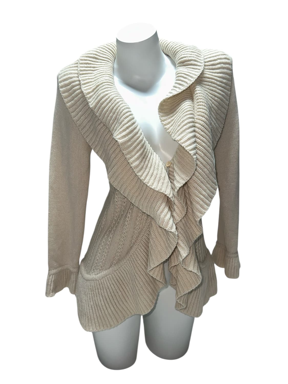 빈티지 베이지 프릴 가디건 상품이미지2