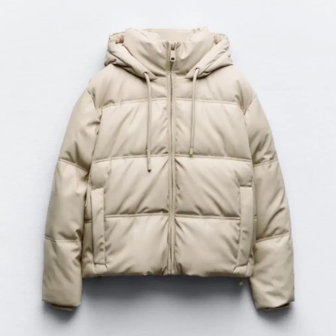 자라 페이크 레더 크롭 패딩 3046/202 상품이미지1