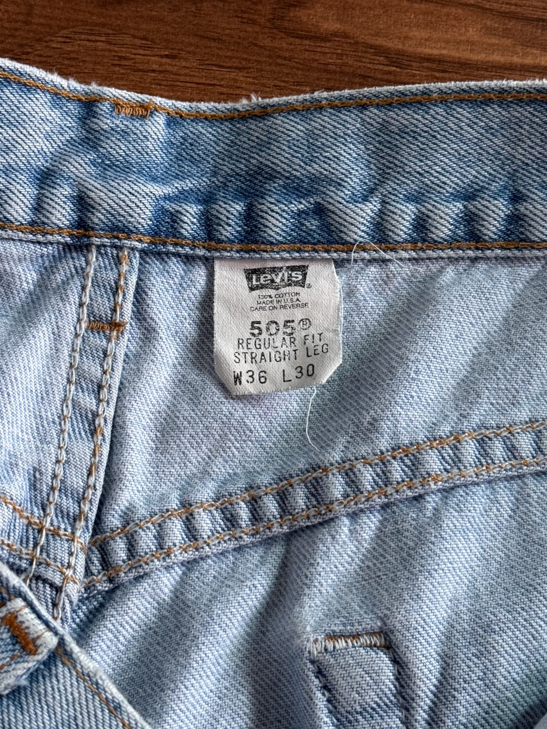 [36]90's 리바이스 Made in USA 505 데님 팬츠 상품이미지5