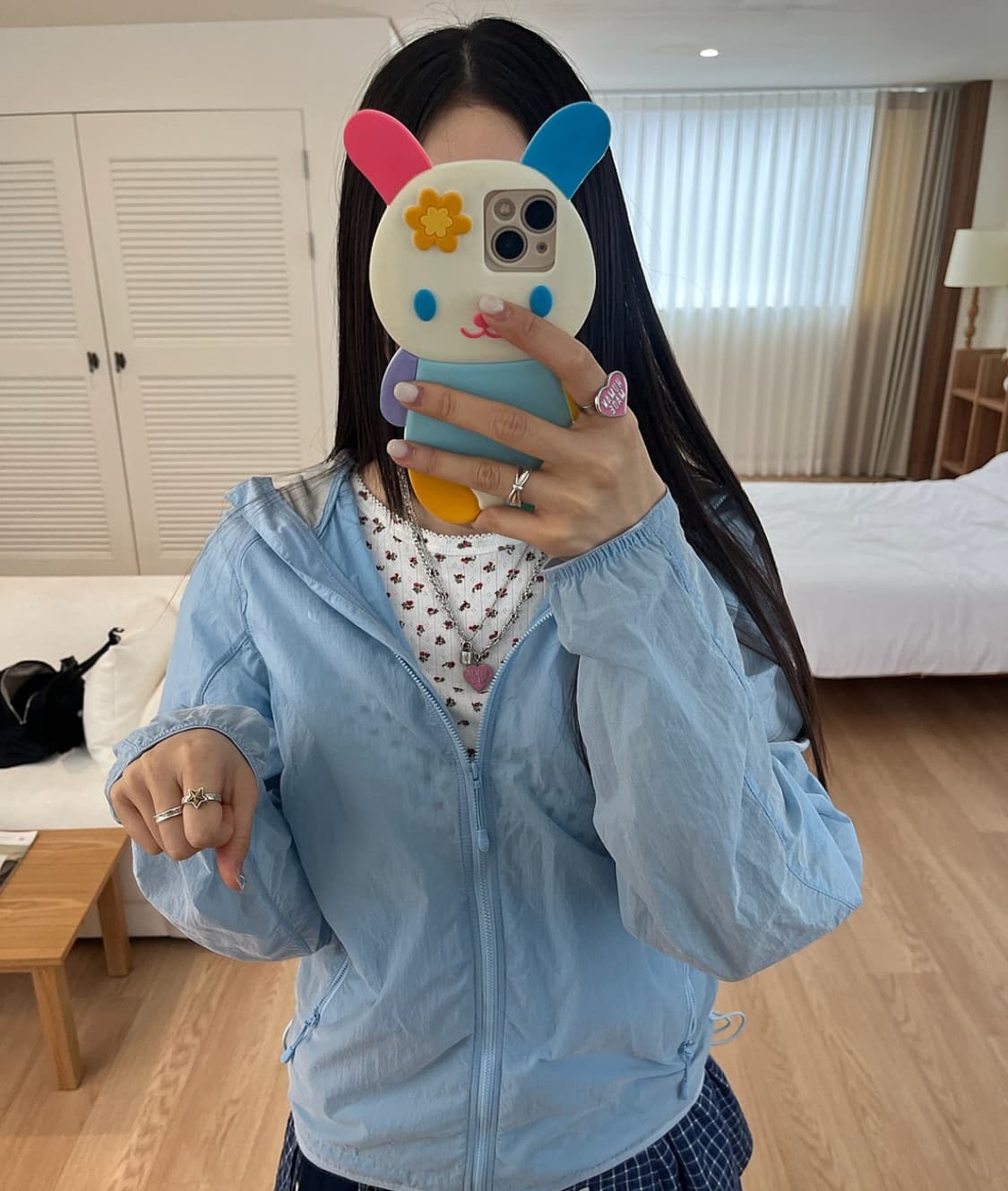 휴먼메이드 하트 목걸이 반지-핑크 새상품 상품이미지3