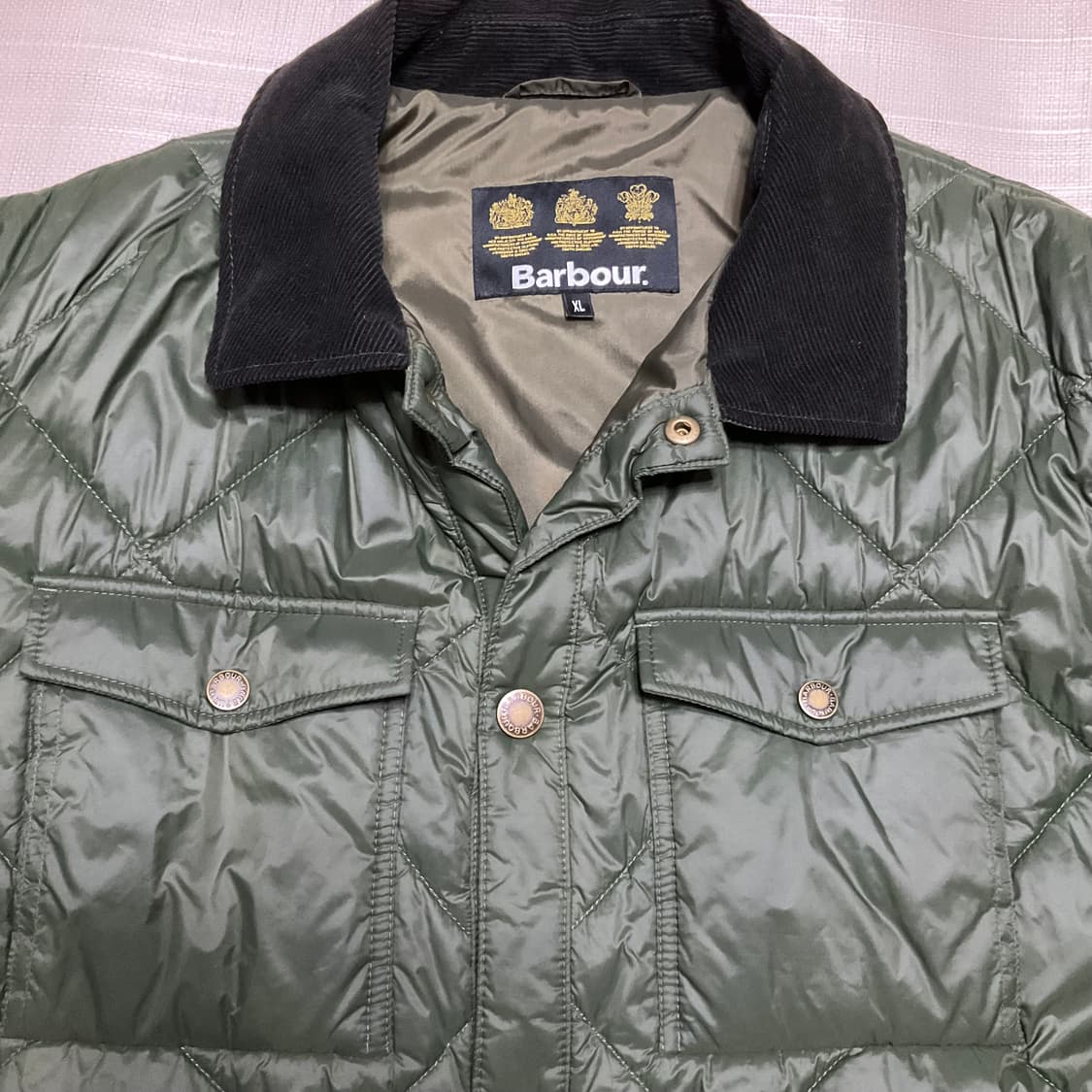 바버 퀼팅 패딩 자켓 XL 상품이미지3