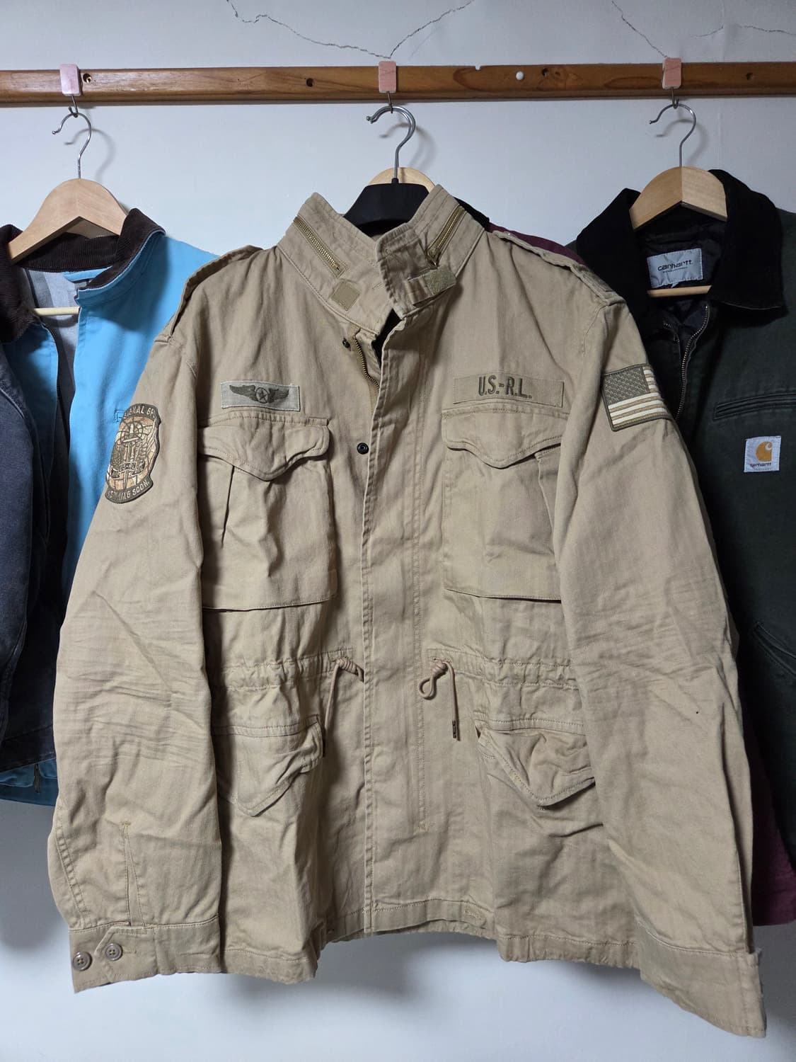 폴로 랄프로렌 리얼 카키 m65 소령 야상 상품이미지1