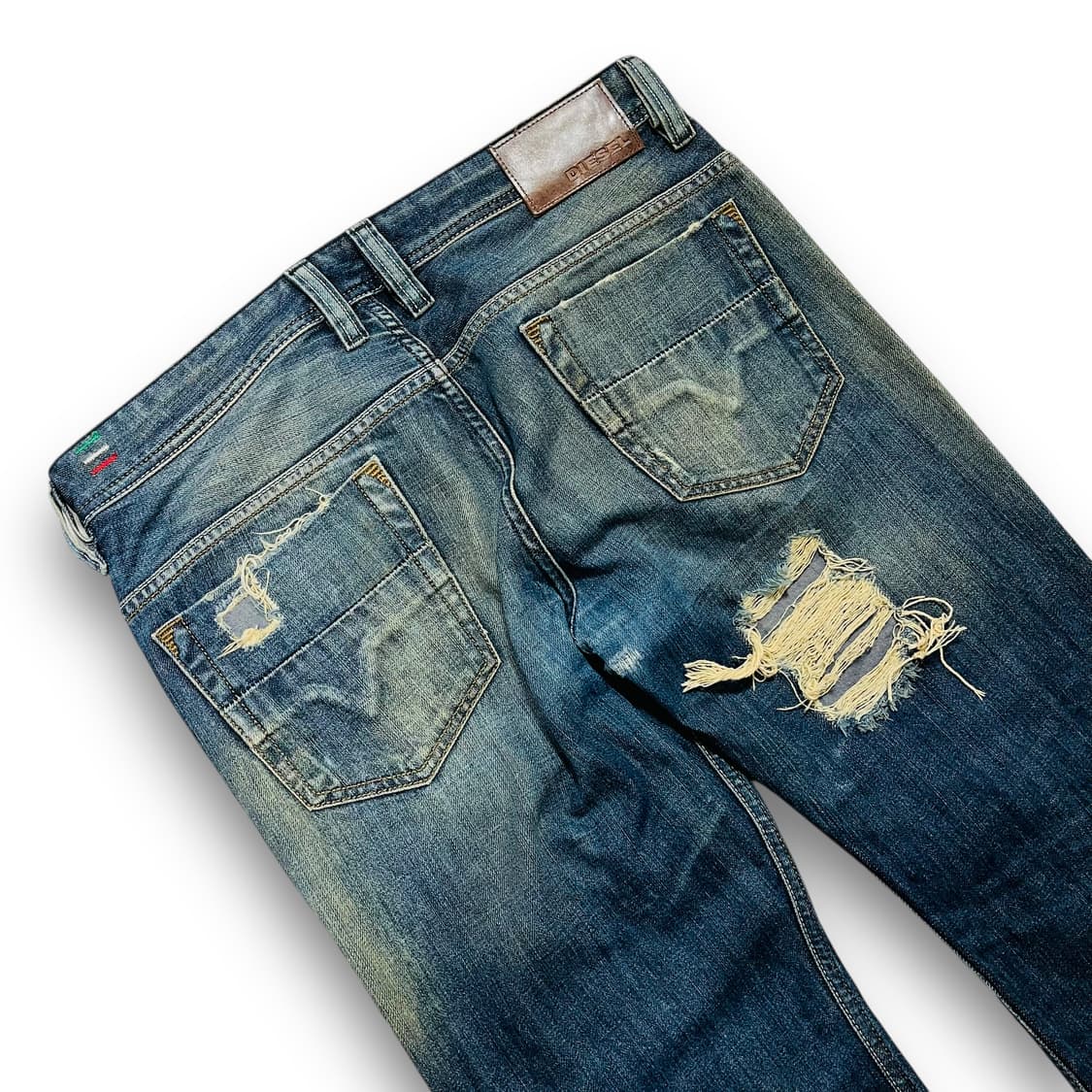 디젤 리페어드 디스트로이드 크랙 워시드 데님 팬츠 상품이미지5