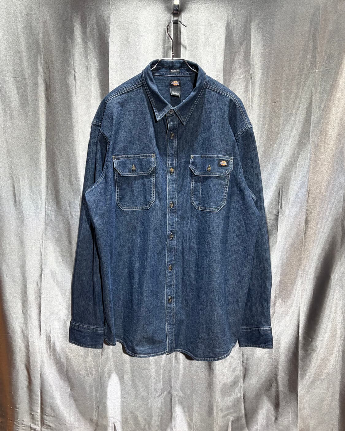 XL 디키즈 투포켓 릴렉스핏 진청 데님 셔츠 상품이미지2
