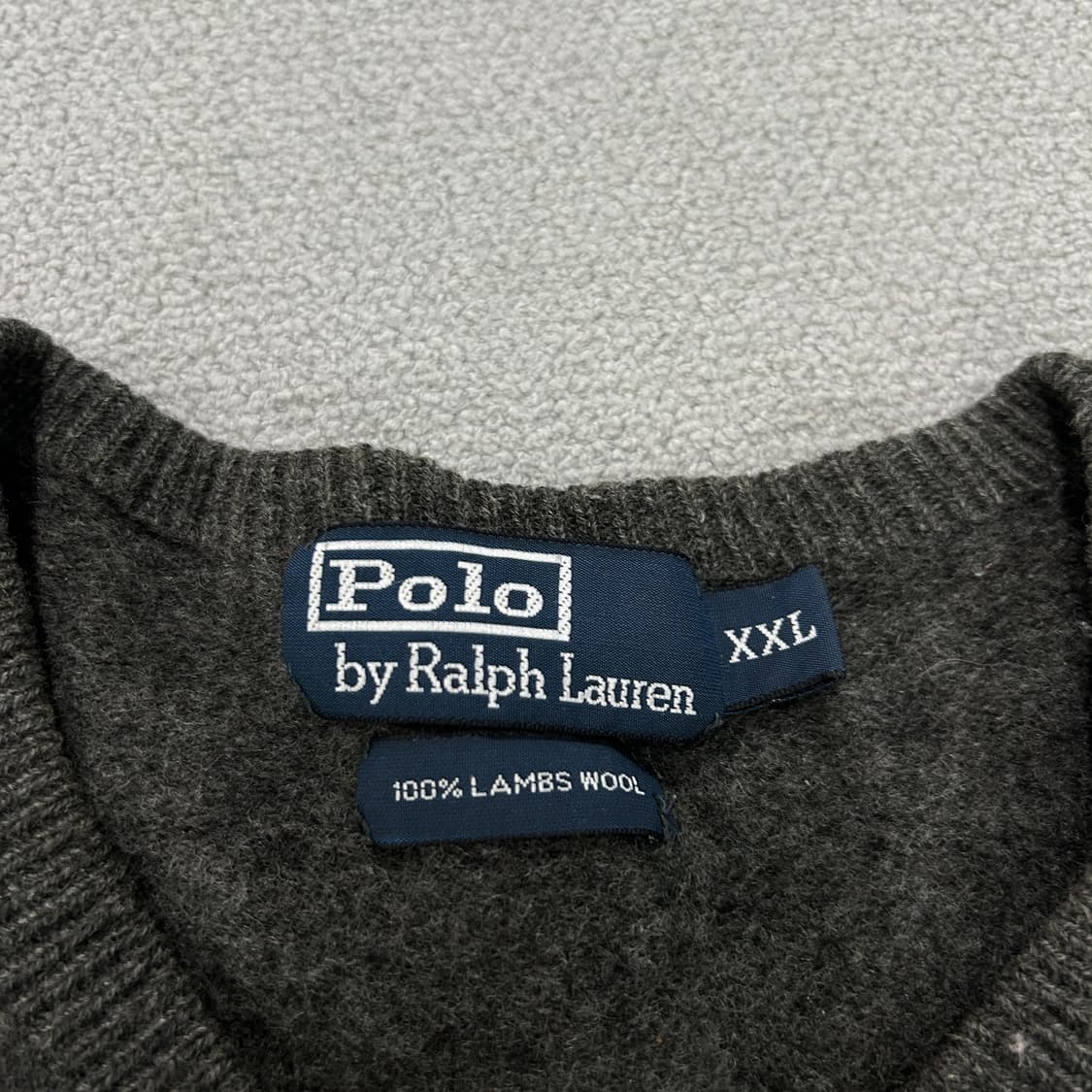 폴로 랄프로렌 브이넥 니트 회색 2XL 상품이미지2