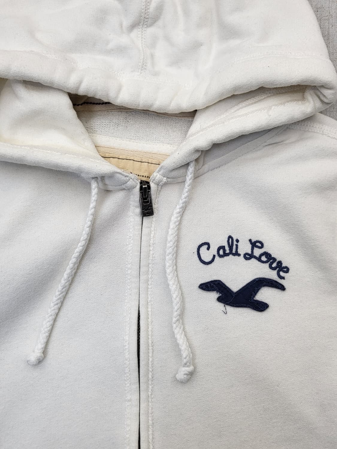홀리스터 Cali Love 흰색 후드집업 L 상품이미지2