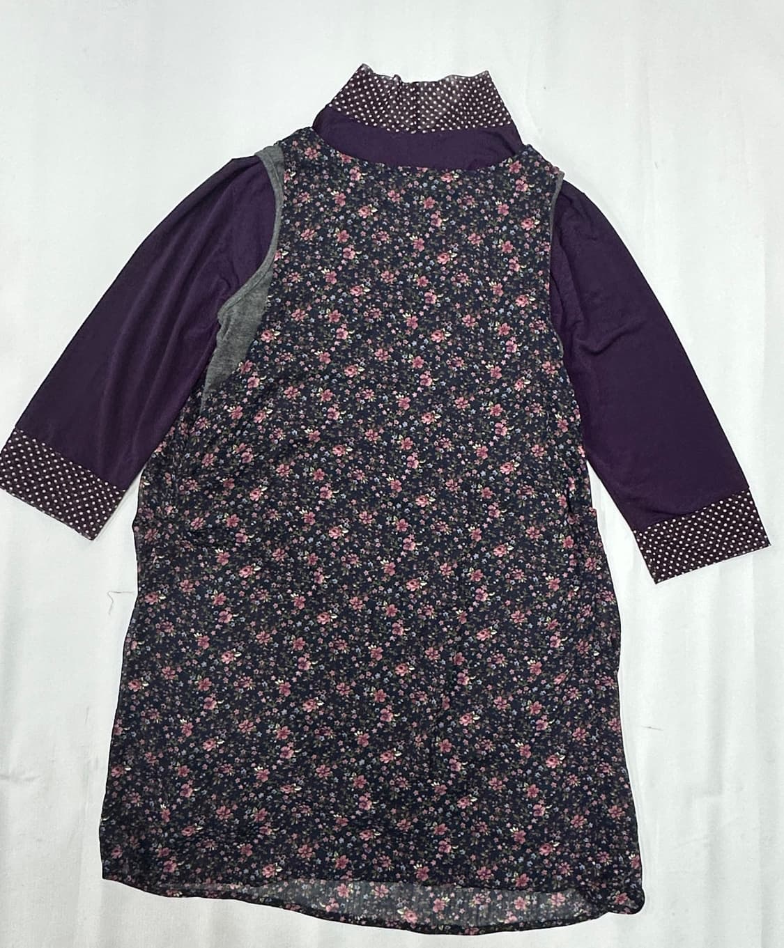 🍇하구미의 에스닉 포도맛 모리걸 상의코디세트🍇 레이어드 블라우스 상품이미지3