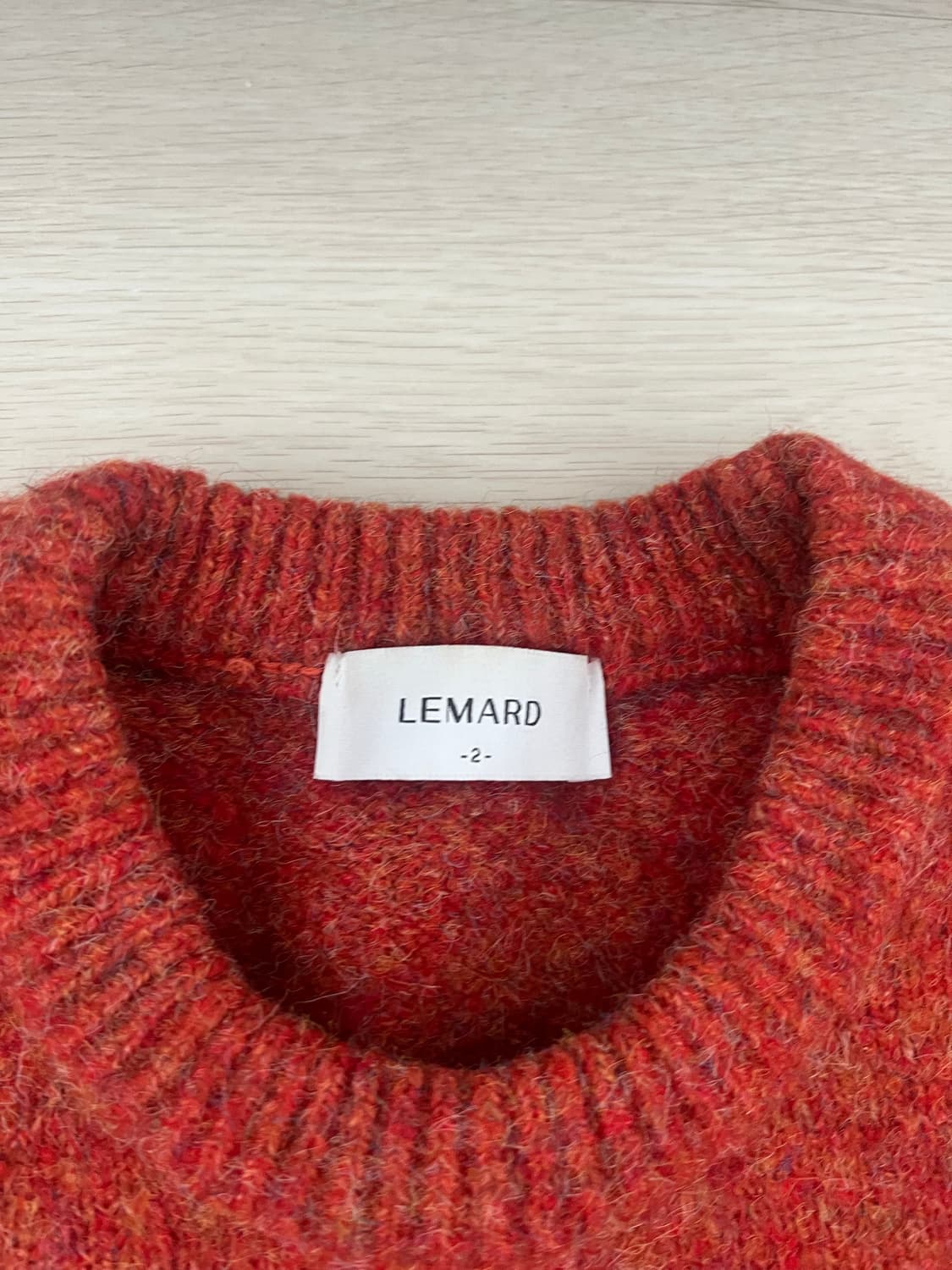 르마드 울 오버핏 라운드 니트 L 상품이미지5