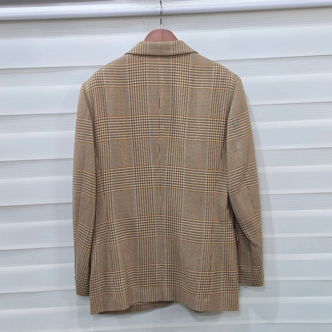 90s 아쿠아큐스텀 하운드투스 체크 패턴 블레이저- 우먼프리 상품이미지5