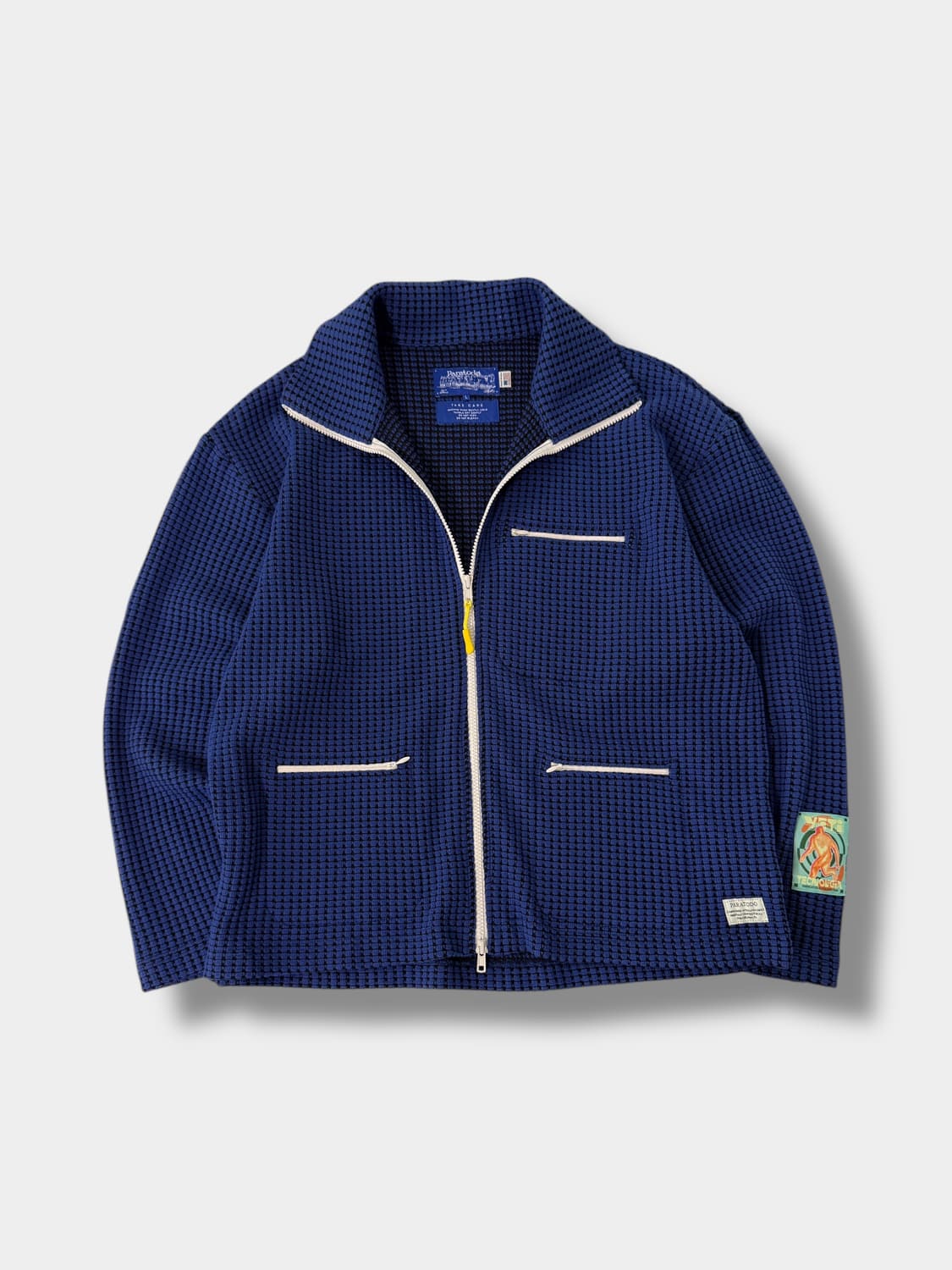 paratodo 파라토도 오버핏 블루 예티 테크 니트 집업 가디건 상품이미지2