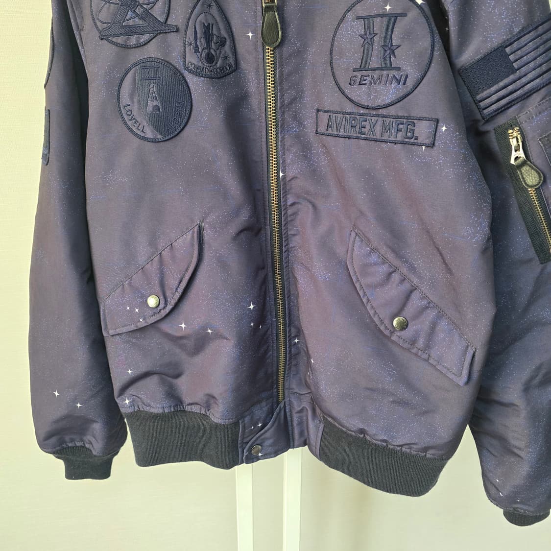 아비렉스 블루종 점퍼 퍼플 패치 상품이미지4