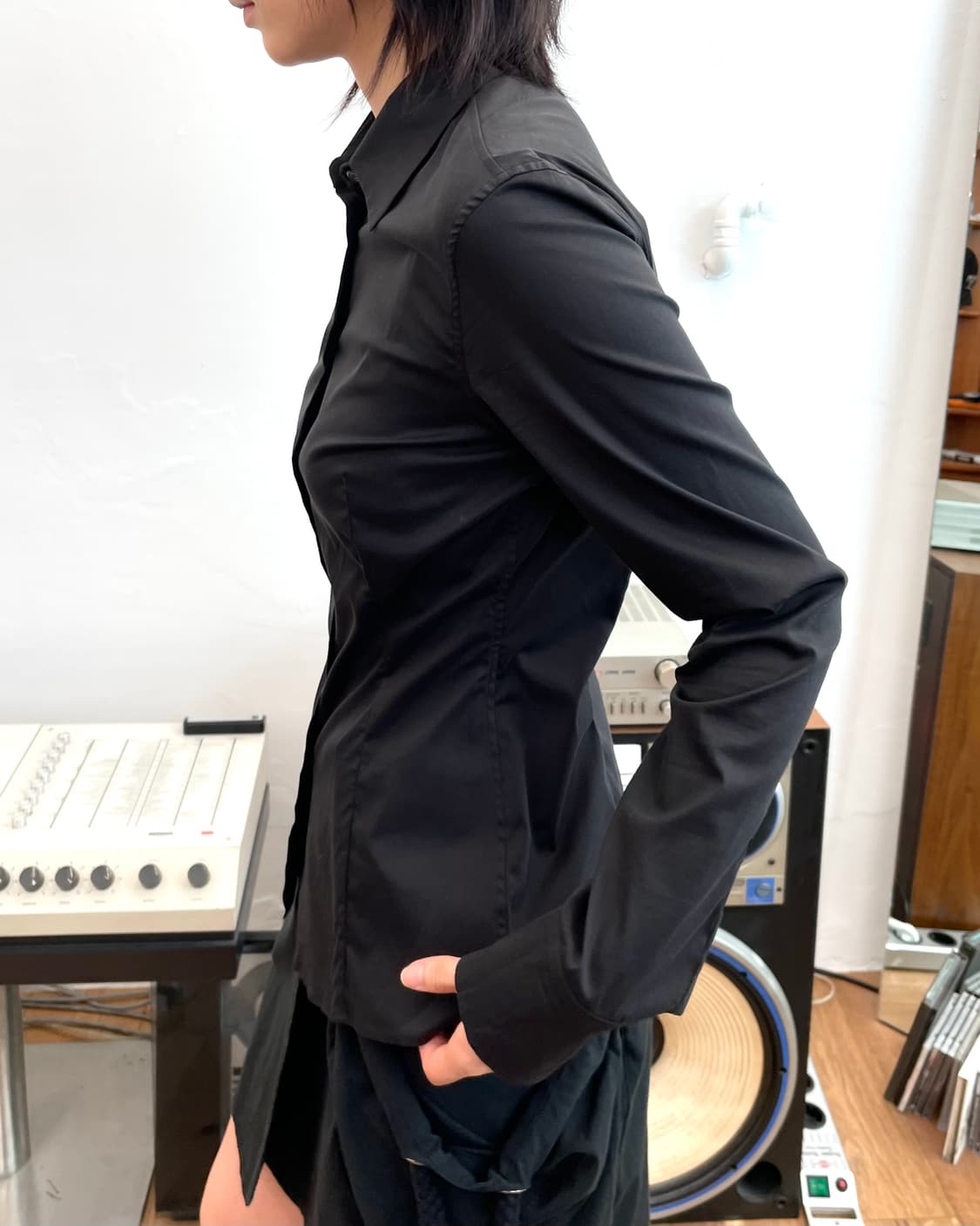 [36] 질샌더 블랙 셔츠 상품이미지5