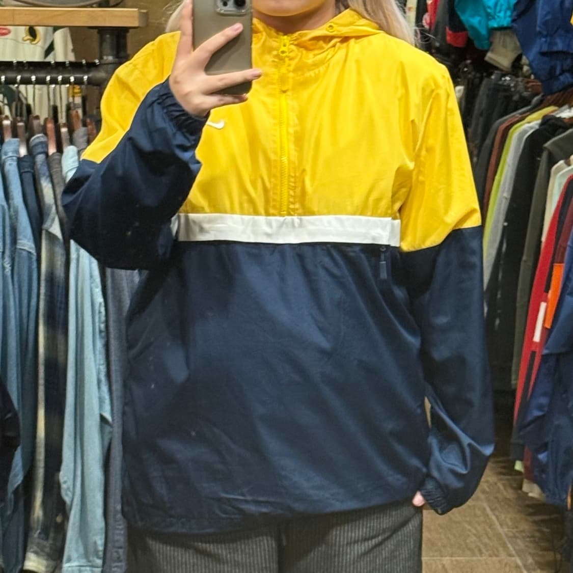 [HI] 나이키 바람막이 옐로우네이비 상품이미지2